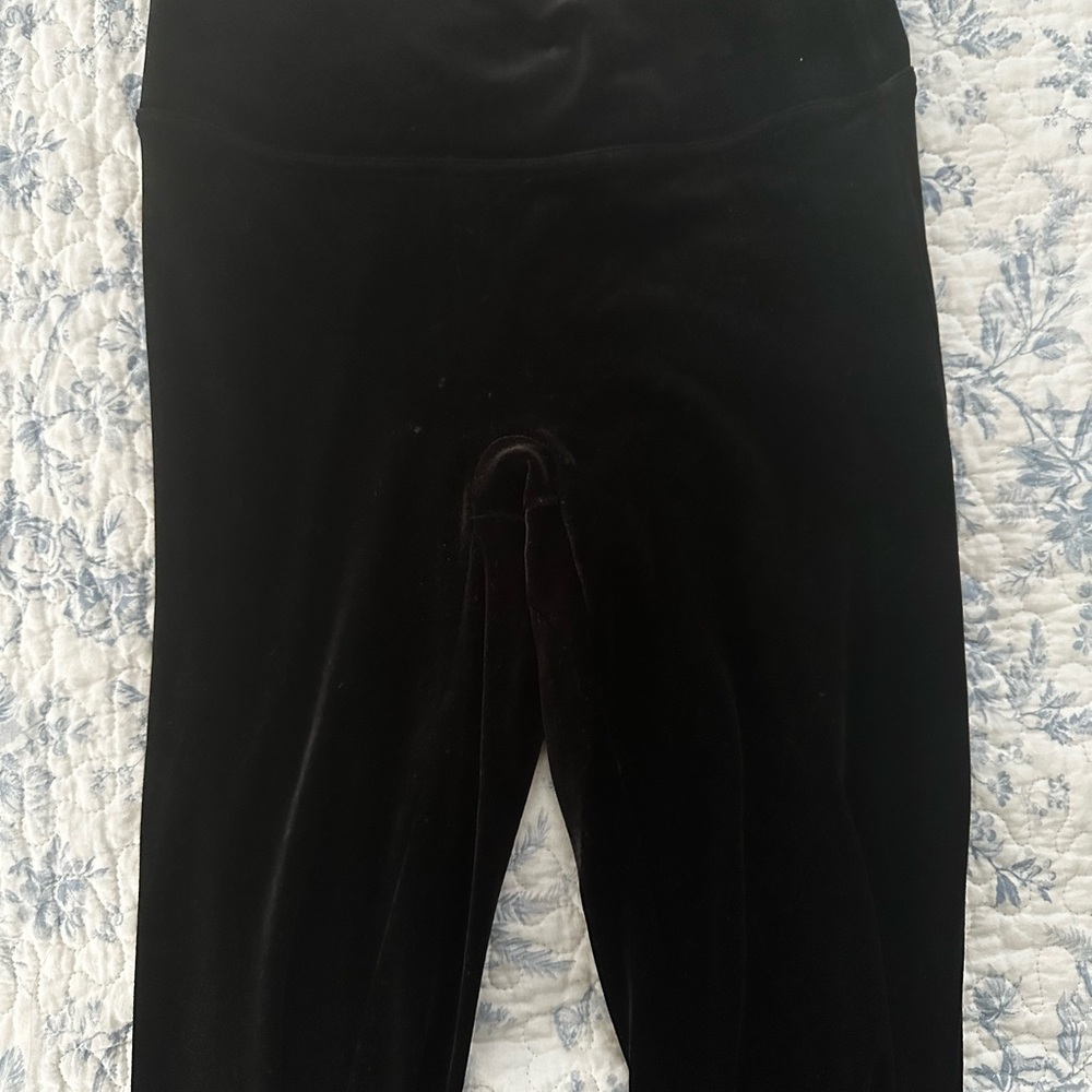 Spanx Black Velvet Leggings